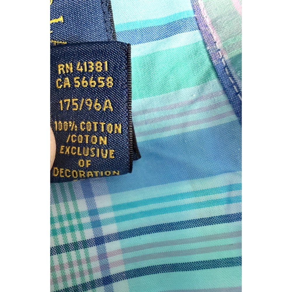 Ralph Lauren Stretch Shirt Mens M Multicolor Plaid Button Down Preppy - Picture 5 of 15